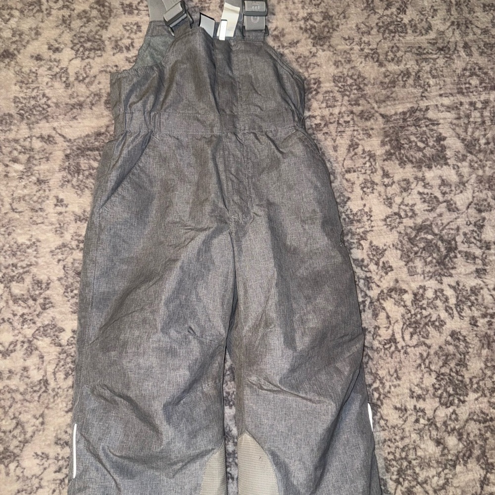 Gray Snow Bib Overalls 3t unisex